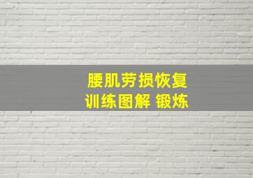 腰肌劳损恢复训练图解 锻炼